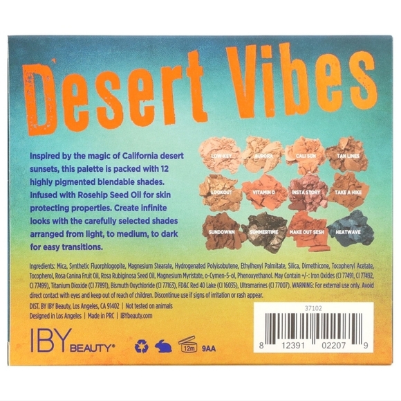 IBY Beauty, Eye Shadow Palette, Desert Vibes,  BNIB full-size - Picture 3 of 5